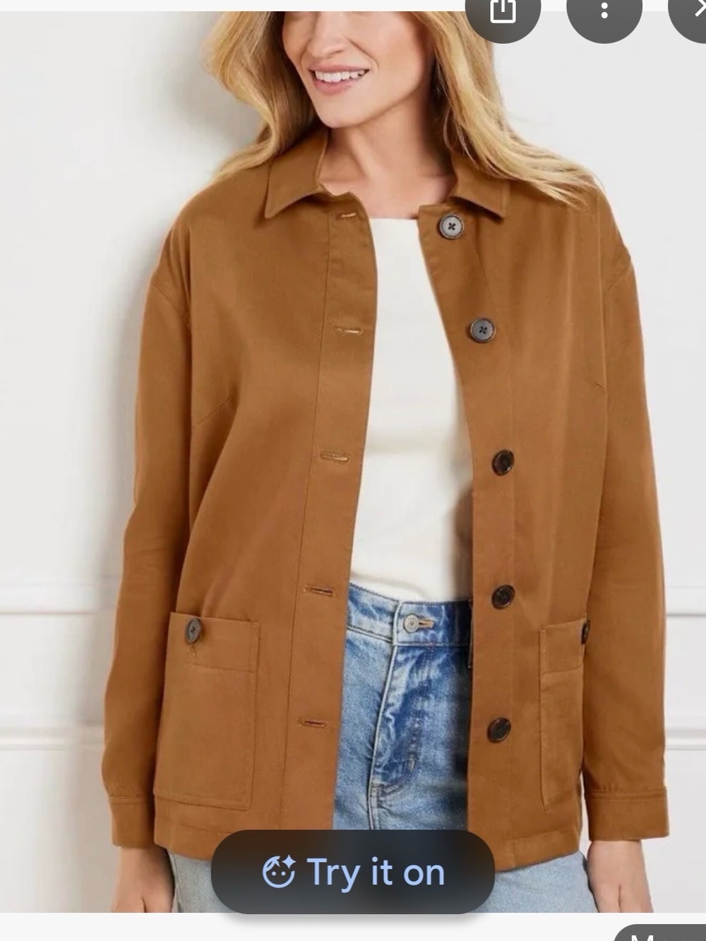 Talbots Lp Petite sierra brown ( cognac) chore Jacket